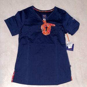 Koi Scrubs Top and Scrunchie